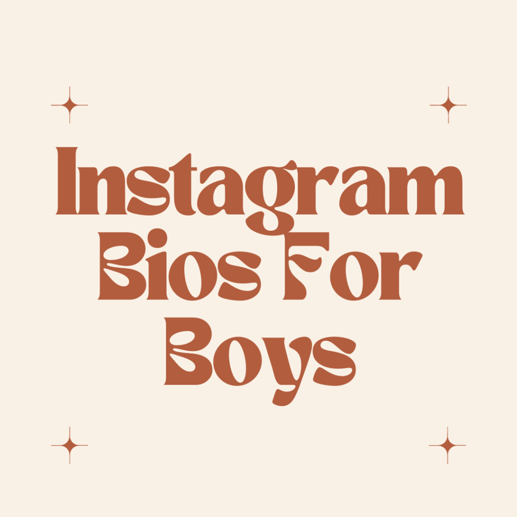 best Instagram bios for boys